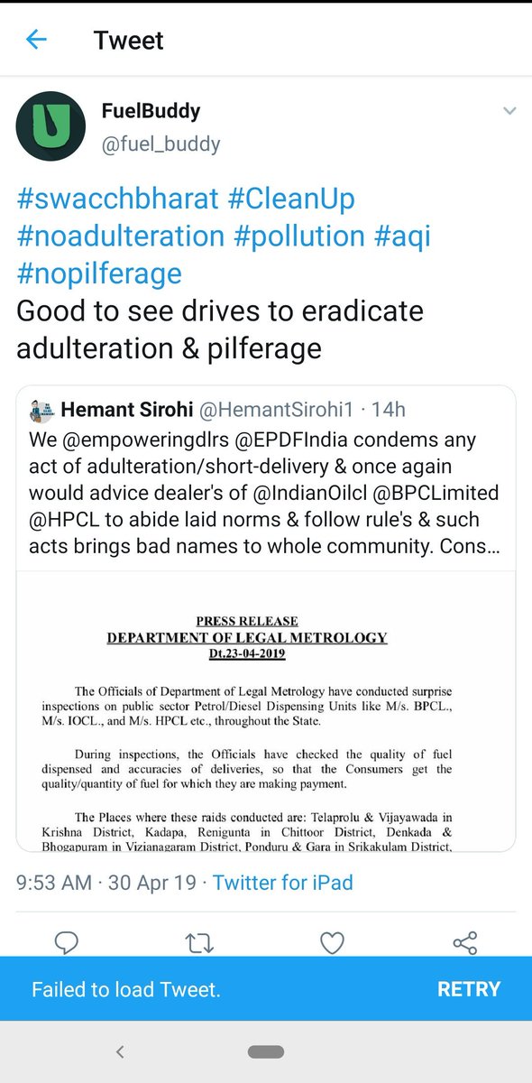 HemantSirohi1's tweet photo. @fuel_buddy @IndianOilcl @HPCL @BPCLimited @PesoNagpur @PetroleumMin @dpradhanbjp @UPPTA1 @empoweringdlrs @EPDFIndia @AshutoshJindalS @CJCNAGPUR @jagograhakjago @thetribunechd @htTweets @the_hindu @MyPetrolpump @akfpt @sureshpprabhu @PMOIndia @MirrorNow @CimGOI @DoC_GoI @skjsni @ReutersIndia @ashwaniattrish @PPDAP17 @GPPDA1 @DealersUnnao @sureshpprabhu No approvals under #Pilot_Project is been given to @fuel_buddy &amp; @MyPetrolpump still they are openly delivering fuel at door step &amp; this is an dangerous act &amp; should be taken into cognizance by @PesoNagpur at the earliest &amp; Form XIV for ROs should be cancelled 1/2 https://t.co/XjBYT3B2oH