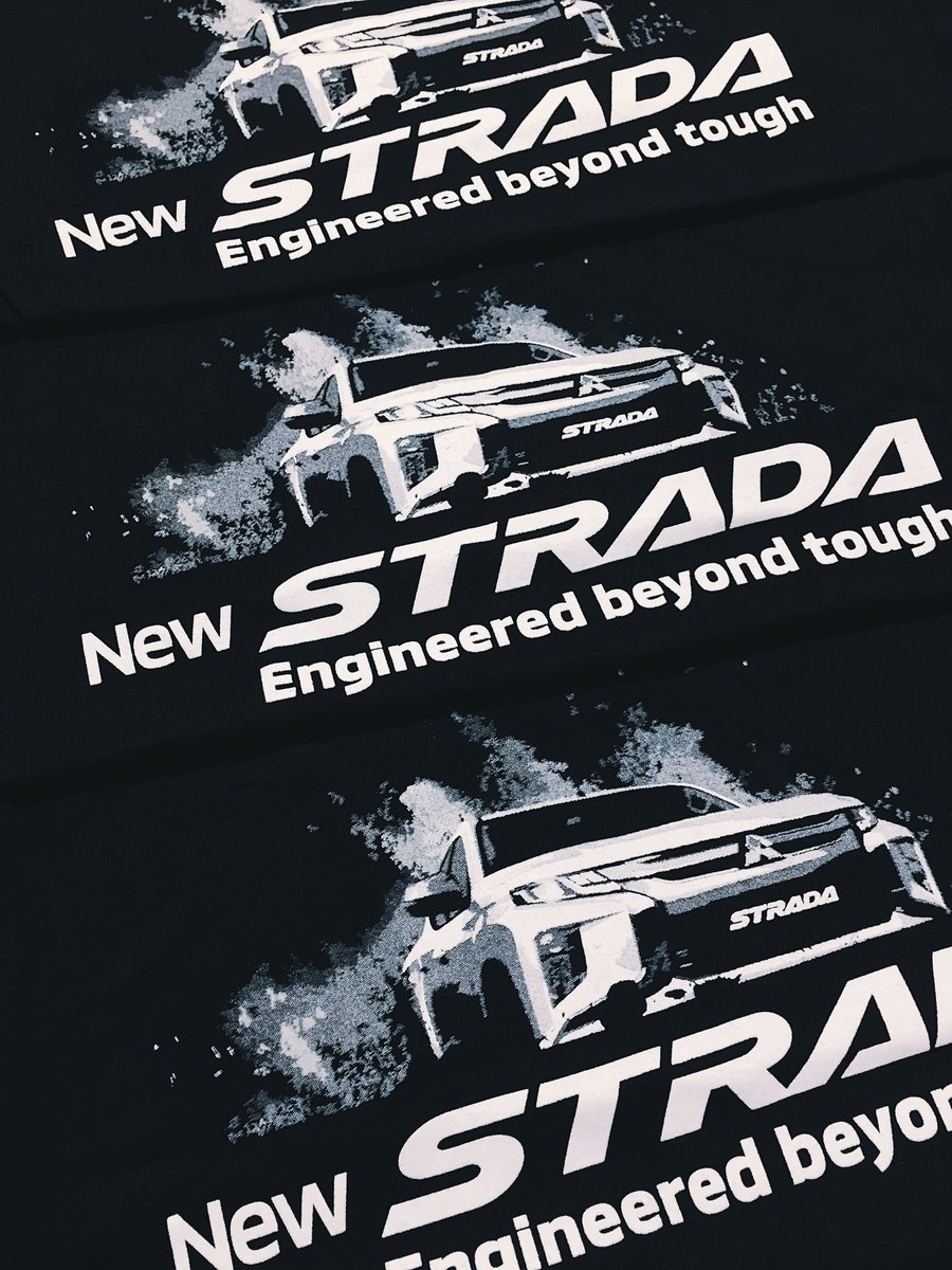 soleteesupdates's tweet photo. The shirts for the Mitsubishi Strada Launch 🚘

#SoleteesClothing https://t.co/2vSd33Uob7