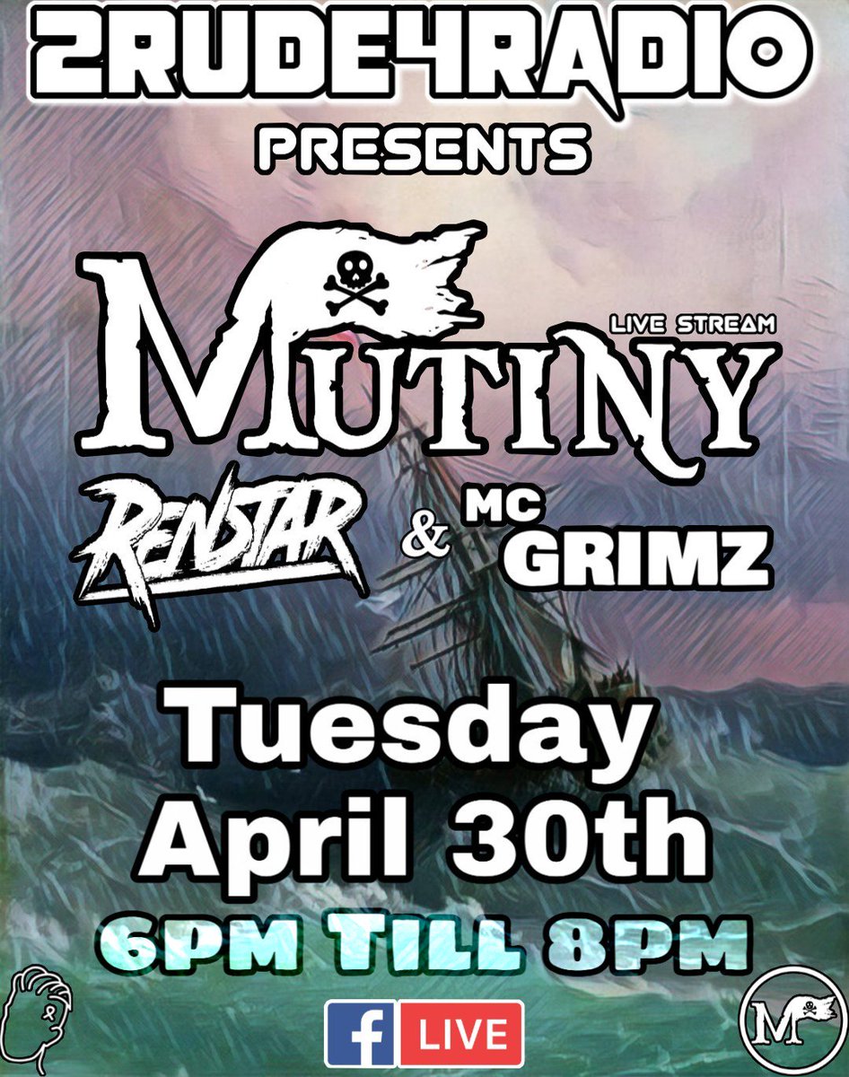 DjRENSTAR's tweet photo. This evening on the 2Rude4Radio page on Facebook
Don't miss it or you will miss out!
#Renstar #McGrimz #Mutiny #2Rude4Radio #FaceBook #Live #Stream #LiveStream #UkHardcore #Hardcore #HappyHardcore #Happy #Vibes #HappyHard #DrumAndBass #DnB #GoodTimes #CantWait #RaveMusic #Dance https://t.co/JgtjocZDYs