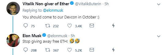 AskLunarExpress's tweet photo. Lol @elonmusk  trolled the Ethereum community overnight

#musktweets #ethereum $ETH $ETHUSD #Crypto #cryptotwitter https://t.co/hO4T6Am34p