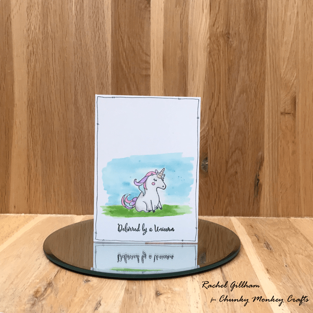 RGillhamArt's tweet photo. CAS watercolour unicorn card- ft Chunky Monkey Crafts Stamps and Sizzix unicorn https://t.co/QMz9nboLKR https://t.co/A9R8ZJshgN