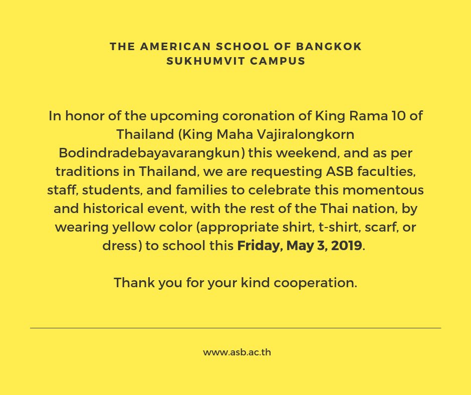 The American School of Bangkok (@asbnews) on Twitter photo 