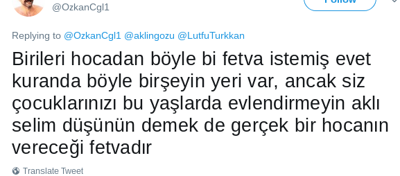 @OzkanCgl1 <a href="/LutfuTurkkan/">Lütfü Türkkan</a> İslam teolojisinden haberiniz olmadığı için böyle düşünüyorsunuz.Allah'ın haram kılmadığı bir şeyi kimse haram kılamaz,helal kılmadığını da helal kılamaz.Kafasına göre düzenlemeler yapamaz.Cumhuriyetle İslamı tanıdığınız için, İslamla ilgili bildiğiniz pek çok şey yanlış-eksik