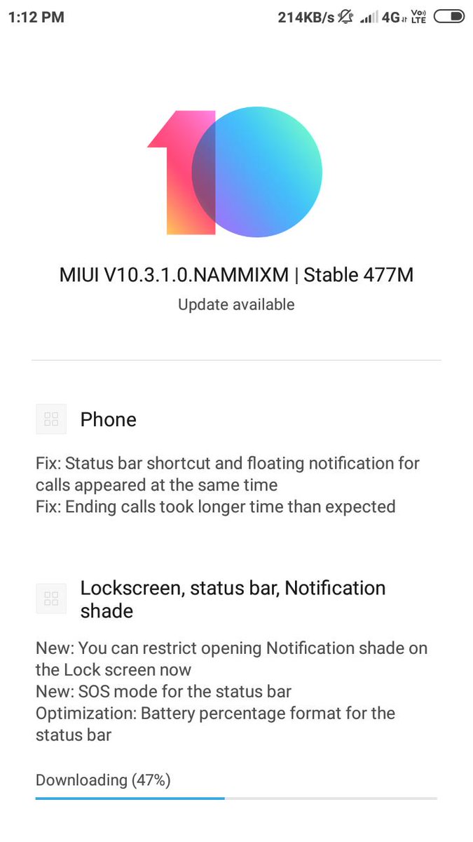 TechNewz4U's tweet image. MIUI V10.3.1.0 NAMMIXM | Stable 477M on Redmi 4 
#MIUIupdate #Redmi4update