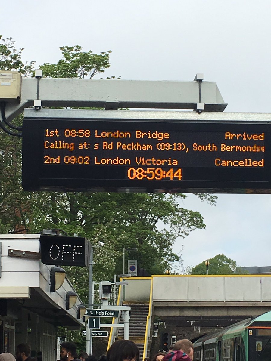jparkerstarbuck's tweet photo. Arggg come on @SouthernRailUK why is train to CJ cancelled from West Norwood? #alwaysproblems #soexpensive https://t.co/LUT3dC2m3N