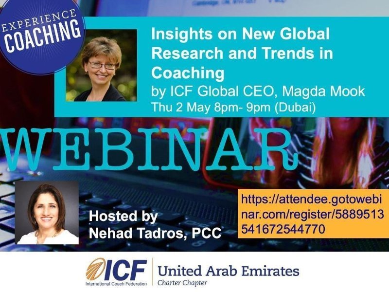 International Coaching Week Continues! Join this exclusive webinar - Insights on New Global Research and Trends in Coaching by ICF CEO Magda Mook bit.ly/2DpSGs8 #ICF #ICW2019 #Coaching