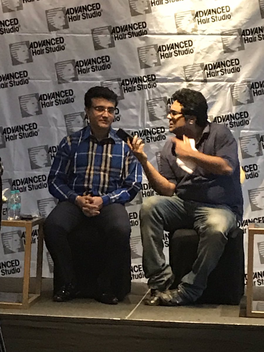 AryanSarath's tweet photo. .@AHS_INDIA It is awesome to see you in person @SGanguly99 dada ๐ #AdvancedHairStudio https://t.co/HwXfJFbYQ7