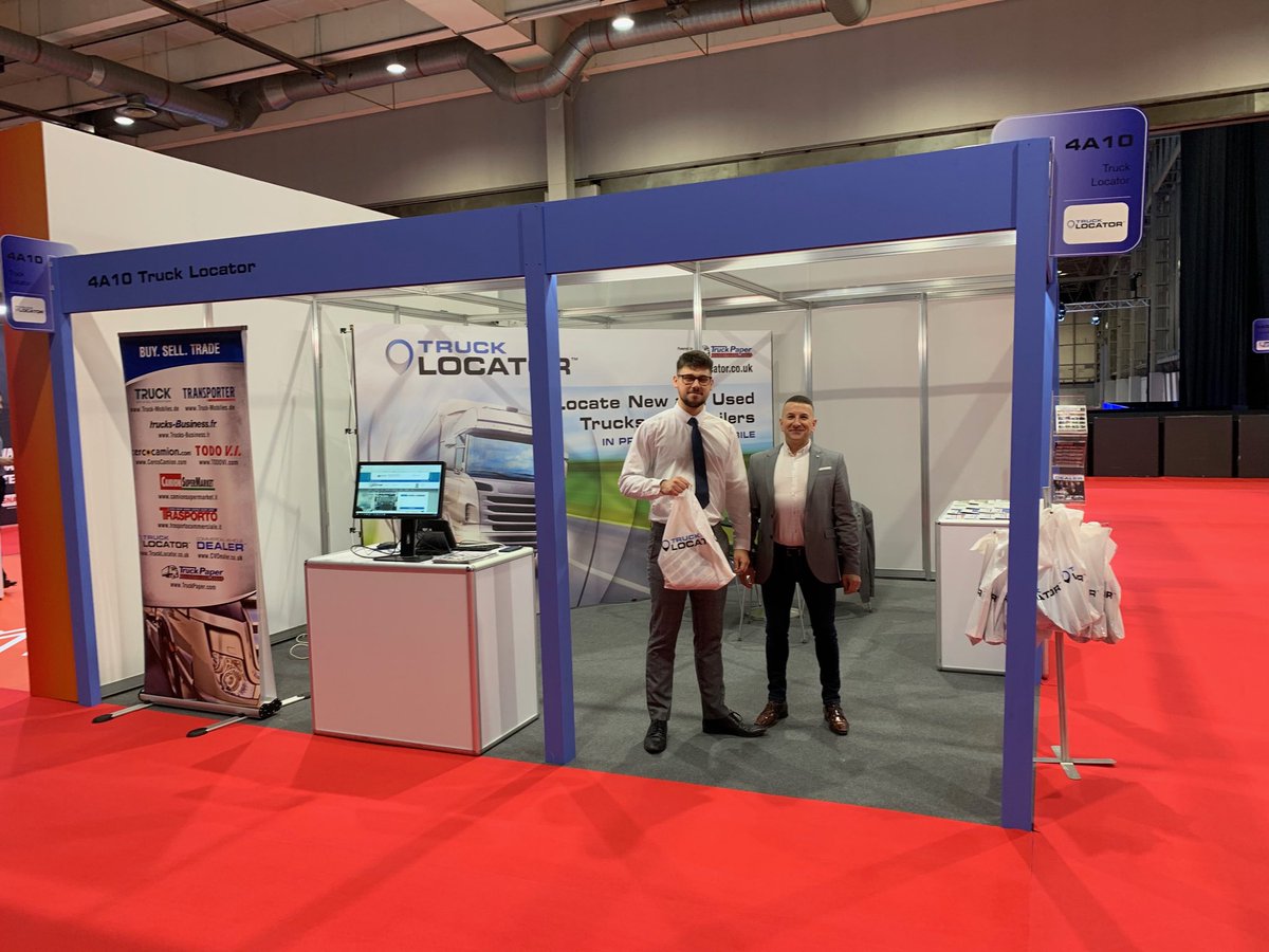 Dan and Jason at the ⁦<a href="/trucklocator/">Truck Locator</a>⁩ stand 4a10 at the #CVShow2019