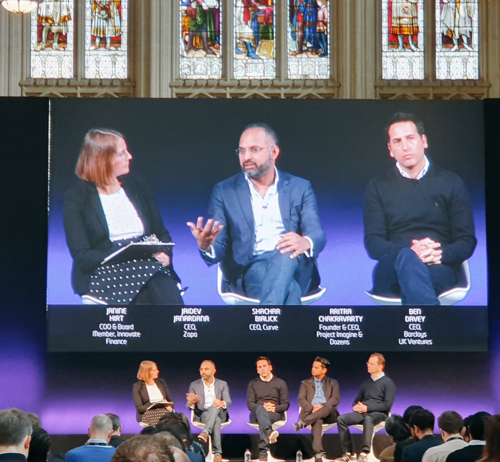 Kicking off the day with a fascinating panel of challenger and incumbent banks. Apparently there are now also challenger bank challengers... #IFGS2019 #fintech #Innovation. <a href="/curve/">Curve Fragrances</a>