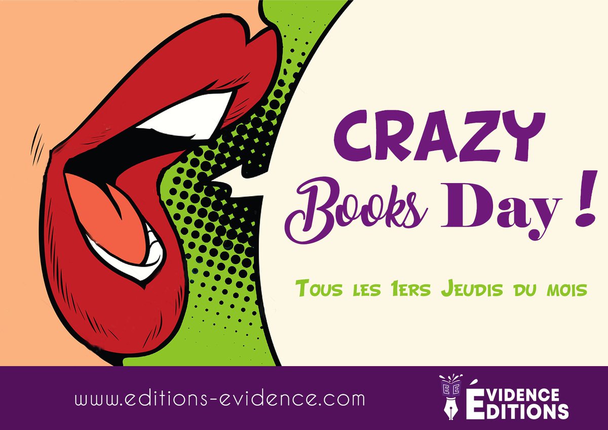 EvidenceEdition's tweet image. Le Crazy Books Day, c'est demain ! 🤩
Le principe : un livre papier en échange d'une chronique
➡️ bit.ly/2WeOC5l 

#CrazyBooksDay #chronique #chroniqueur #livre #books #evidenceeditions #Partenariat