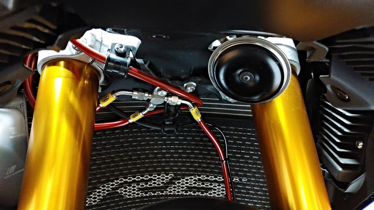 沸騰ブラドン GSXR1000 メッシュ ブレーキホース フロント 25cmロング クリア ブルー レッド メッシュブレーキホース 03-04 バーテックス trumbullcampbell.com