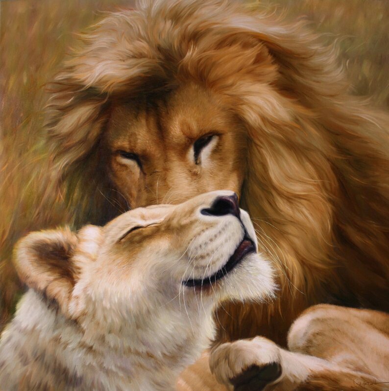 Human__Brother's tweet photo. Pair of lion oil painting on canvas. 
Artist Nicholas Kaftan. 35 x 35 inches (90 х 90 sm.)
Materials: Canvas, Oil paint, Varnish.

Yo... https://t.co/0o0MHy1SlR