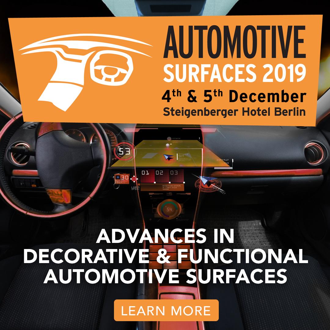 SustainPlastics's tweet photo. SAVE THE DATE! The Automotive Surfaces conference will return to the Steigenberger Hotel in Berlin on 4-5 December 2019. To find out about speaking and sponsorship opportunities visit https://t.co/jmsyx0jkqs #autosurfaces https://t.co/Gb6NVeONlv