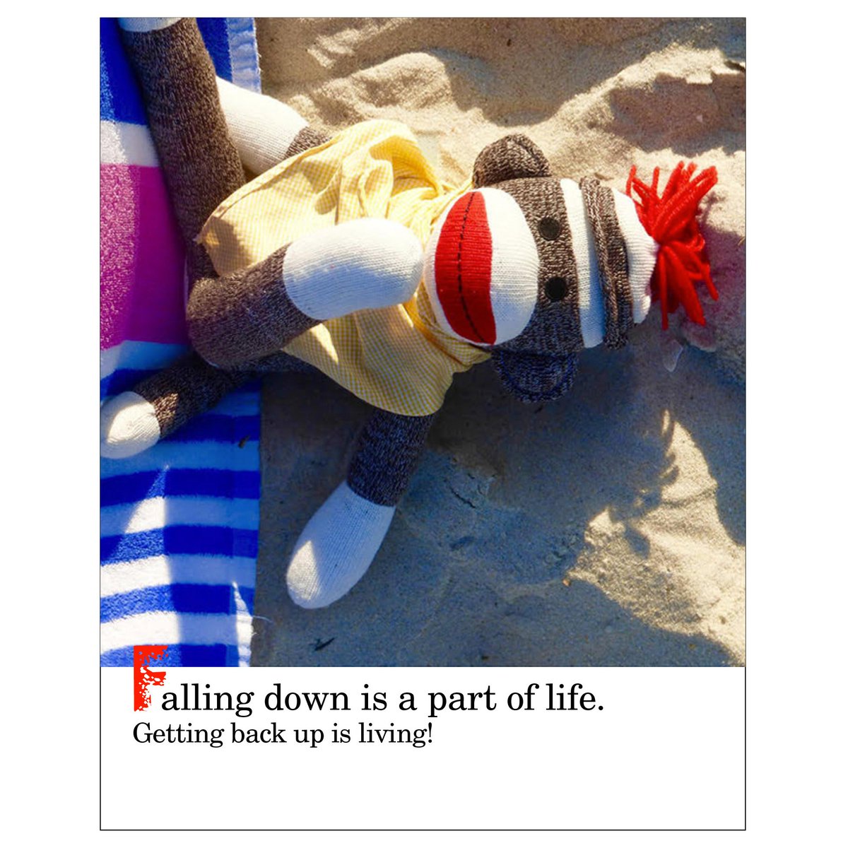 SezSock's tweet photo. Thought for today. #sockmonkey #sockmonkeysez #motivation #inspiration  #wordstoliveby #lifequotes #foodforthought  #whatdefinesusishowwellweriseafterfalling #ifyoustumblemakeitpartofthedance #getbackup #youarestrongerthanyouthink  #pickyourselfup #tryagain  #fall7timesstandup8 https://t.co/wOuTlw6dQ9