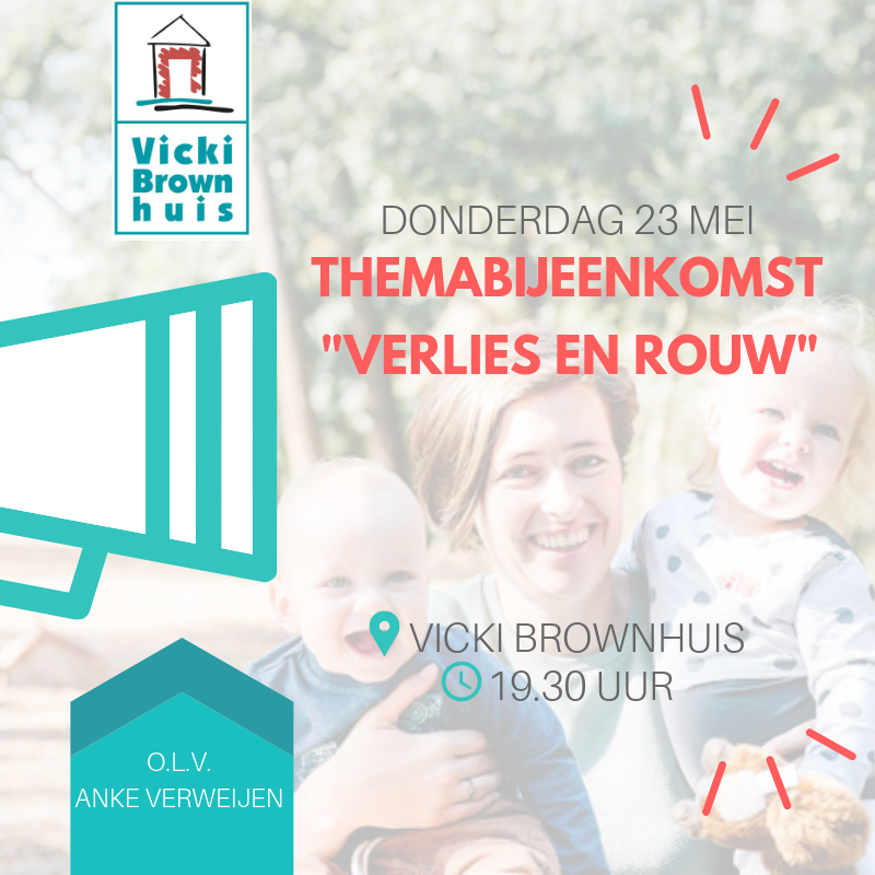 Alle info en aanmelden via bit.ly/2GKXvNt
Laat je inspireren door het indrukwekkende levensverhaal van Anke Verweijen, deel ervaringen als je wilt en ontdek wat het Verlies begeleidingsteam van <a href="/vbrownhuis/">Vicki Brownhuis</a> voor jou kan betekenen. #verlies #rouw