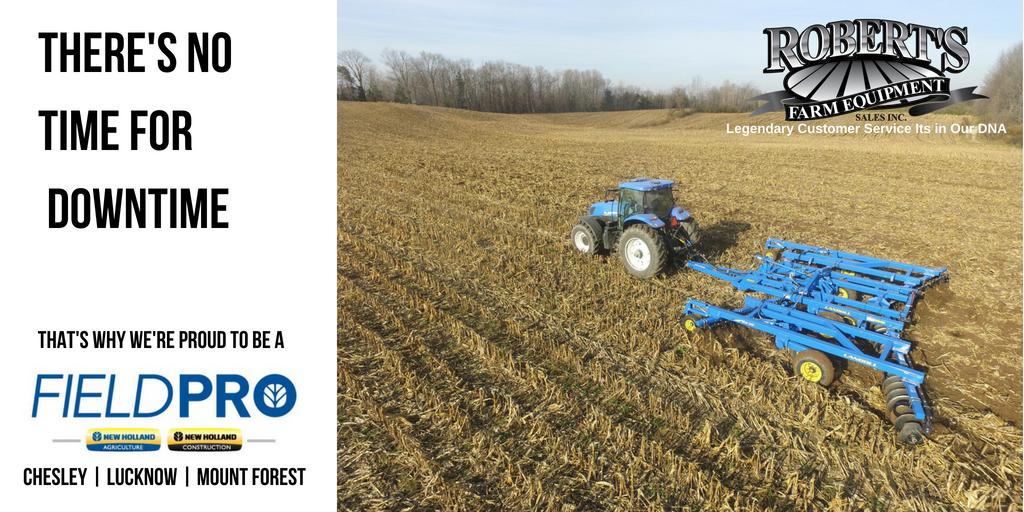 RobertsEquip_'s tweet photo. #RFE is proud to be a #FieldPro Service Provider. We are able to offer highly trained technicians and product support to get you back and running when the time matters! #RobertsService @NHAgriculture https://t.co/PXp8tQWn4X