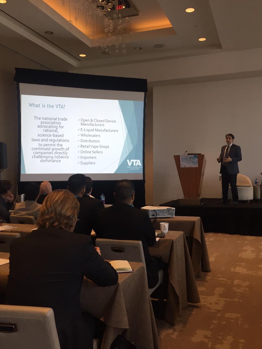 Tony Abboud from <a href="/VaporTechAssoc/">Vapor Technology Association</a> is speaking on the future of the vapor industry: navigating a shifting terrain and charting a course for the future of vapor! #NDUS19