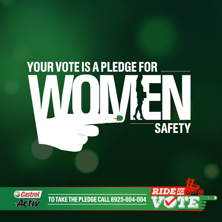 CastrolActivIN's tweet photo. Your finger holds the power to pave the path to the future. Each vote counts.
Castrol Activ invites you to Give a Ride, Help Cast a Vote.
To take the pledge call 8925-004-004 or visit https://t.co/nn5pnjATVZ .
#RideForVote #NonStopDemocracy https://t.co/NszQWdSe0m