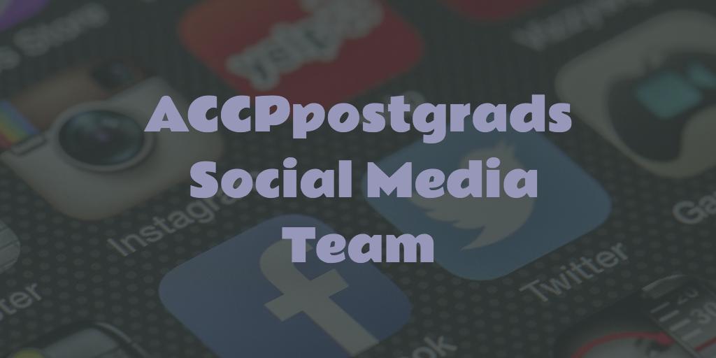 Consider <a href="/ACCP/">ACCP</a> involvement through the <a href="/ACCPpostgrads/">ACCPpostgrads</a> Social Media Team.  buff.ly/2It7VDP Applications due June 14.
