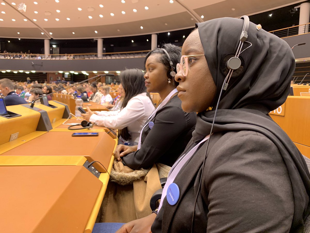 I am at the European Parliament for a session at the #EuropeanYouthWeek . @ONEChampions @ONEinNigeria @ONECampaign