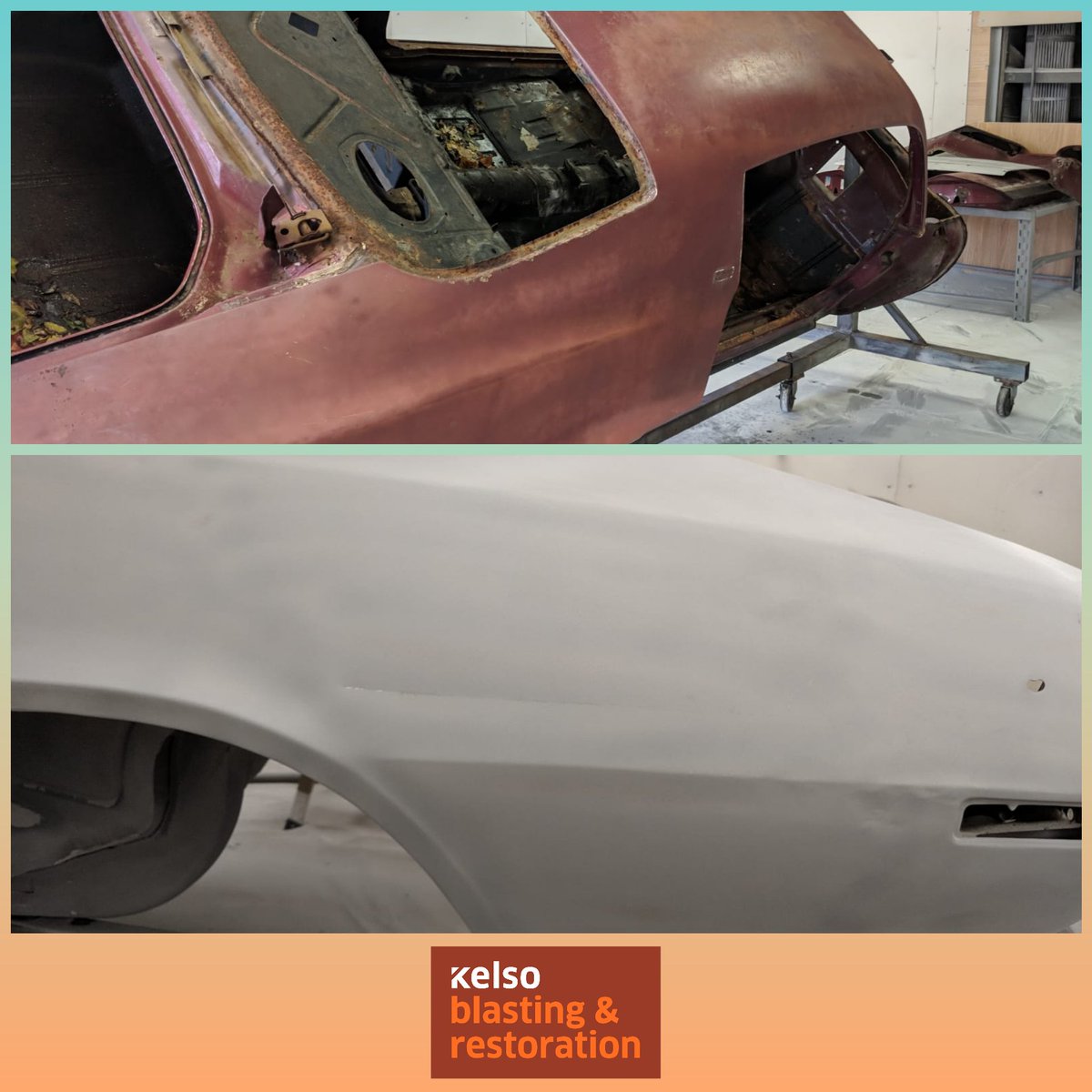#AbrasiveBlasting can remove old paint finishes from #automobiles to help you in the #restoration process. #KelsoBlastingAndRestoration is an expert, give us a call or email for a #quote. #KelsoIndustrial #KelsoAbrasives