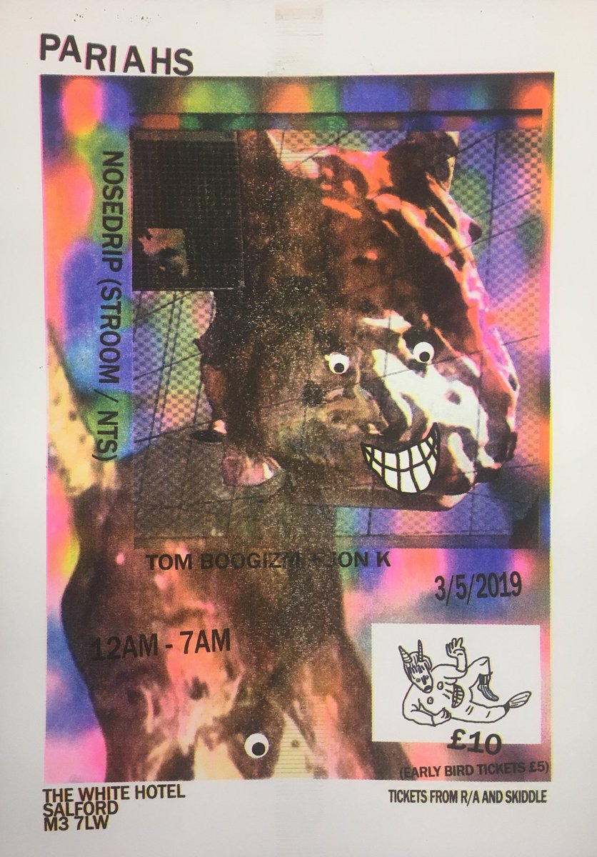 MCR crew, head to White Hotel on Fri for <a href="/Nosedrip/">Ziggy</a>, @TheJon_k &amp; Tom Boogizm…

adv tix via residentadvisor.net/events/1254406