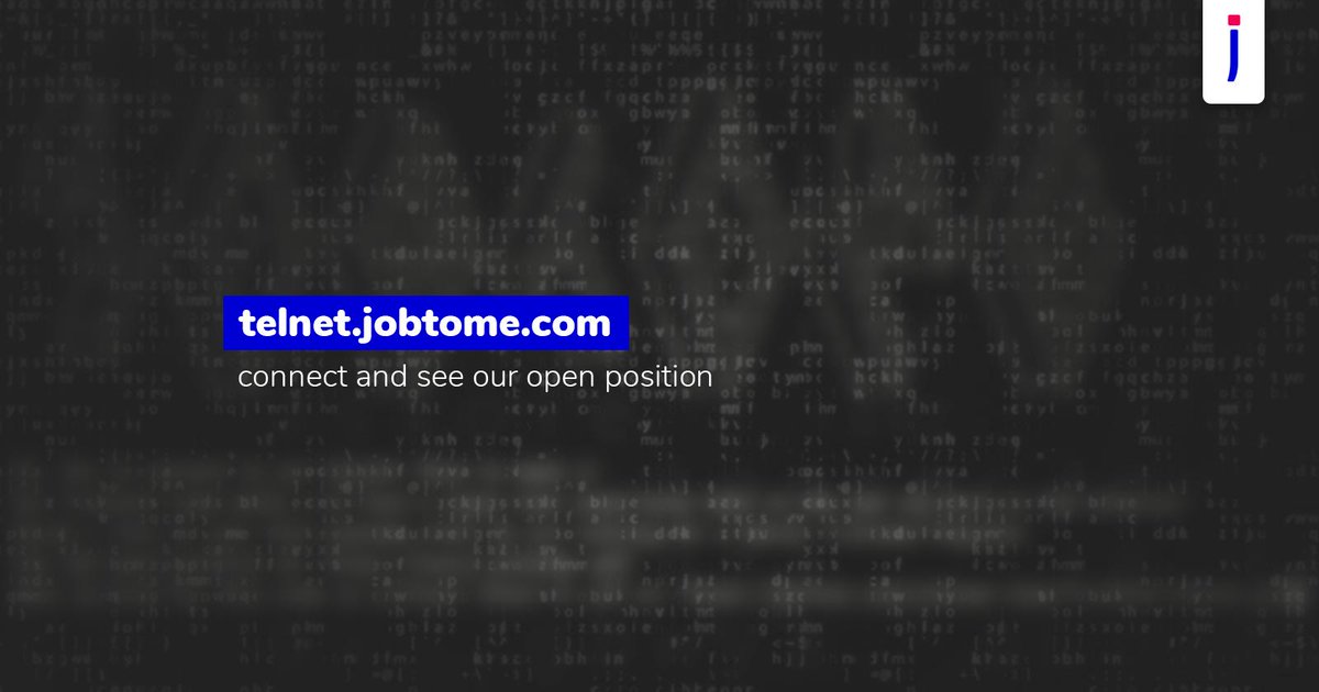 ricanella92's tweet photo. Ehi! in @jobtome we are looking for a passionate #FrontendEngineer. See the job description directly from your terminal using `telnet https://t.co/v6WOTXdVw8` ! 
#hiring #frontend #jobtome #coolDevStuff https://t.co/mjBUgtq7WG