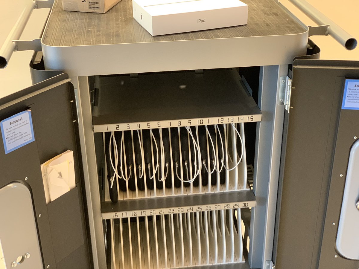 How exciting to deliver the second Creation Station iPad cart to the <a href="/AntoniaMSFOX/">AntoniaMS</a> library! I can't wait to see what your students create. #c6learns