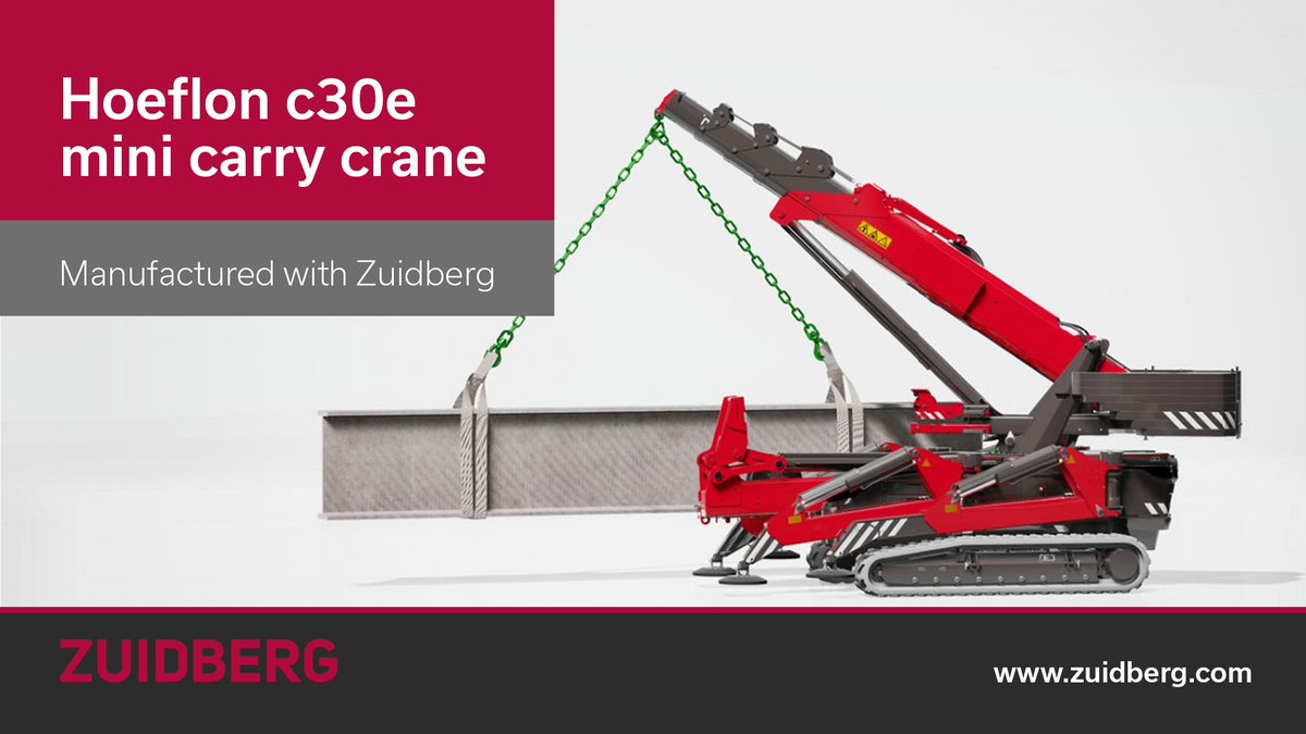 Last month, #Hoeflon introduced it's newest mini lifting crane, the c30e, at the #bauma2019 in Munich, Germany. Zuidberg is proud to be the manufacturer of the steel components of this prototype. Find out more at: zuidberg.com/en-uk/newsitem…