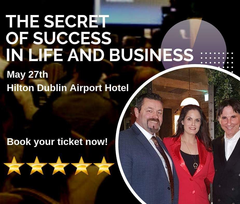 EVENING EVENT: This is going to be invaluable to you. If what you're doing on the 27th of May is not family related, make it a must to attend! See eventbrite.ie/e/the-secret-e…

#lawofattraction #thesecret #secret #secretbook #motivation #johndemartini #donnakennedy #patslattery