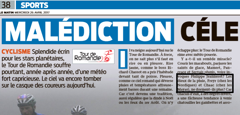 Stephane_Combe's tweet photo. Probablement le jeu de mots dans un article dont je suis le plus fier. Et qui était probablement passé totalement inaperçu (c'est plus drôle). #Freyr #Chaac #DormezVous #TdR2017 https://t.co/fs23JyLHs6