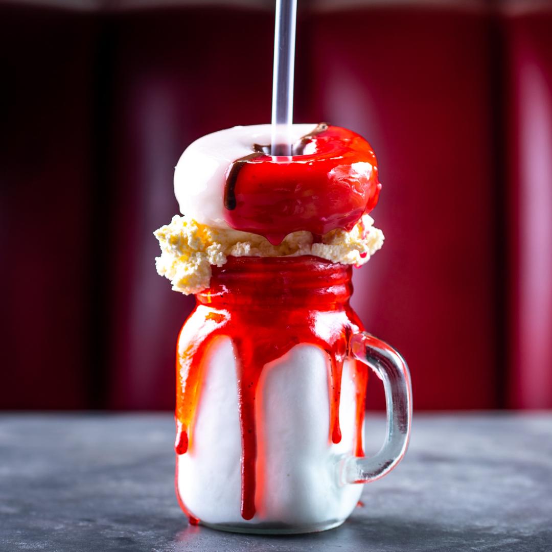 Gotta Catch 'Em All! Our Pokemon Freakshake is back this weekend, 3rd-6th May! Enjoy a Vanilla thick-shake topped with whipped cream and a homemade Poke Ball donut - just £9.95!