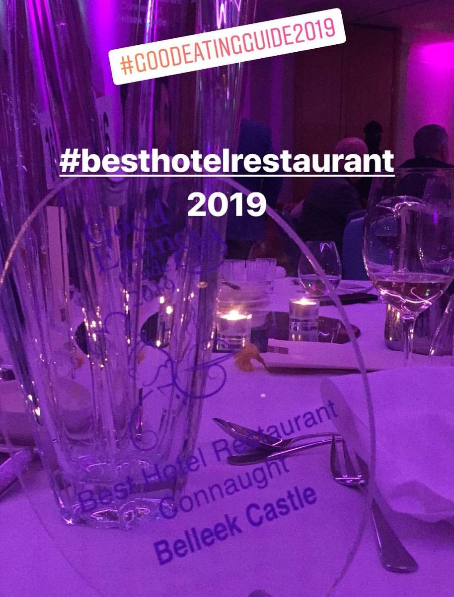 Belleek Castle (@belleekcastle) on Twitter photo Best Hotel Restaurant in Connaught <a href="/GoodEatingGuide/">GOOD EATING GUIDE</a> 2019. Had great fun at the Conrad Hotel last night. Excellent food, wine & even better company. Delighted to be bringing home another award for 2019.
#GoodEatingGuide
<a href="/IrelandBlueBook/">Ireland's Blue Book</a> <a href="/MayoNorth/">Mayo North Tourism, Ireland</a> <a href="/ChamberBallina/">Ballina Chamber</a> <a href="/Artisan_West/">David O'Donnell</a> Best Hotel Restaurant in Connaught <a href="/GoodEatingGuide/">GOOD EATING GUIDE</a> 2019. Had great fun at the Conrad Hotel last night. Excellent food, wine & even better company. Delighted to be bringing home another award for 2019.
#GoodEatingGuide
<a href="/IrelandBlueBook/">Ireland's Blue Book</a> <a href="/MayoNorth/">Mayo North Tourism, Ireland</a> <a href="/ChamberBallina/">Ballina Chamber</a> <a href="/Artisan_West/">David O'Donnell</a>