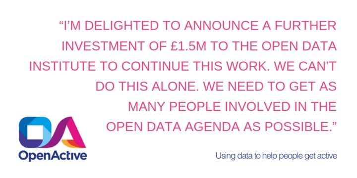 openactiveio's tweet image. Minister for Sport @mimsdavies announces further funding for #OpenActive