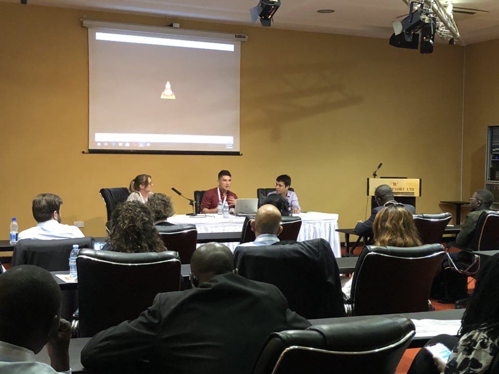 Gloria_Kahamba's tweet photo. Sam representing @DtreeInt on a panel about Artificial Intelligence and Machine Learning for Global Health. #ICT4D2019 https://t.co/s3g85u6pND