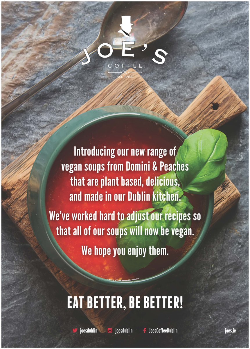 Our soups have gone vegan . . .  but are still very, very tasty!