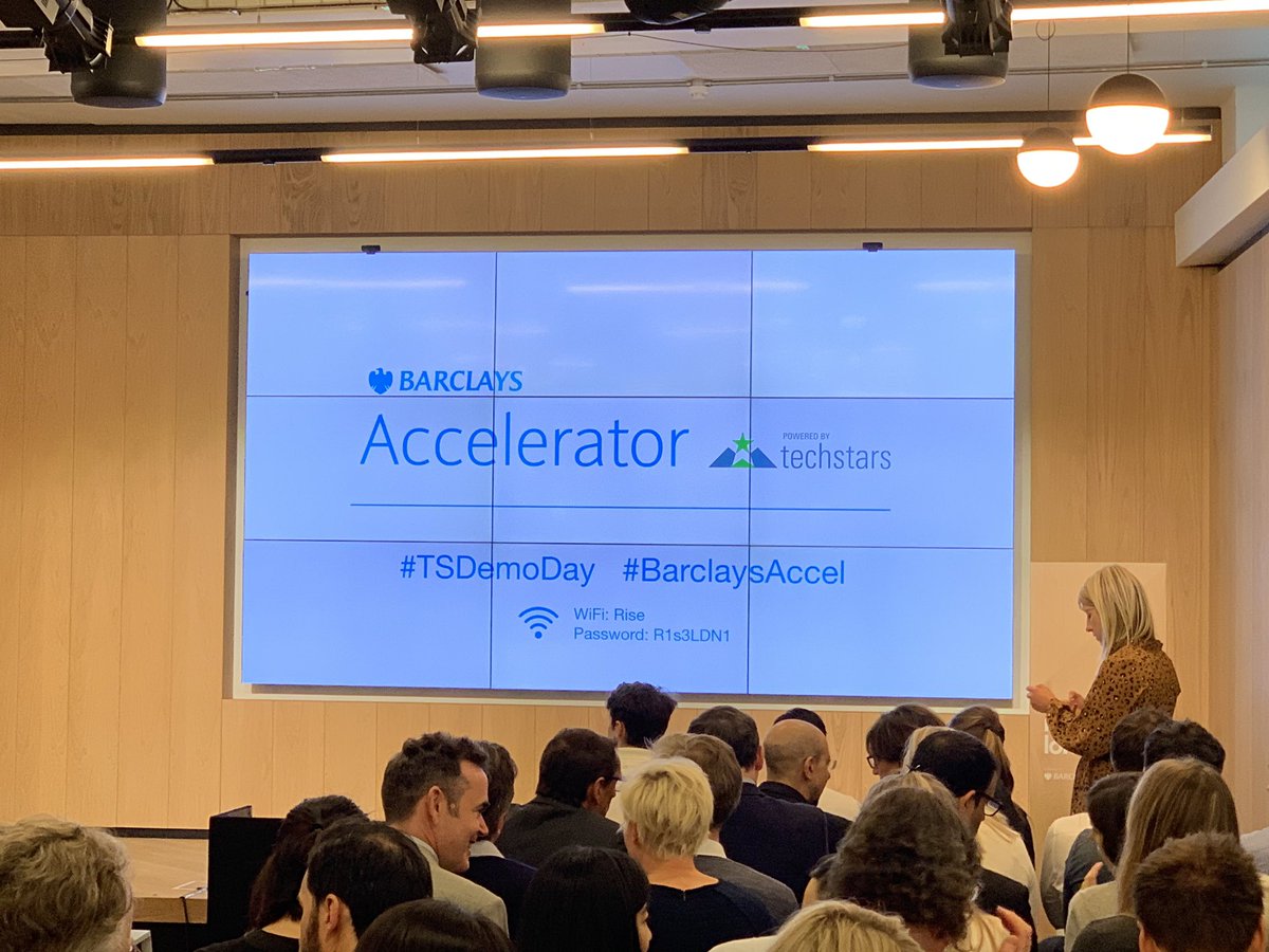 inbotiqa's tweet photo. Demo Days are here on the @Barclays Accelerator powered by @techstars. Wonderful to see our CPO @Ludre do such a fantastic job presenting @inbotiqa to a full house. Best wishes to all the 2019 cohort, looking forward to tomorrow. 
#IntelligentBusinessEmail #TSDemoDay https://t.co/53vntBopZh