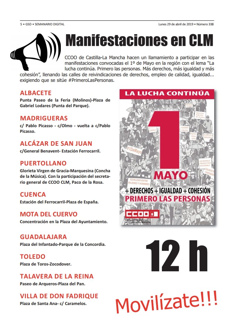 CCOO CLM #PrimerSindicato tweet media