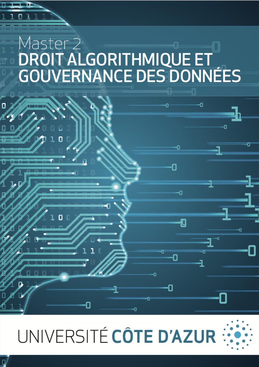 C_LeqRth's tweet image. J’ai le plaisir, et le grand honneur, de vous annoncer l’ouverture du Master II Droit algorithmique et Protection des données que je dirigerai à la rentrée prochaine. @DL4Torg @uca_education @DroitScPoNice 
Le programme 🔽 
Informations complémentaires : dl4t.org/master-dl4t/