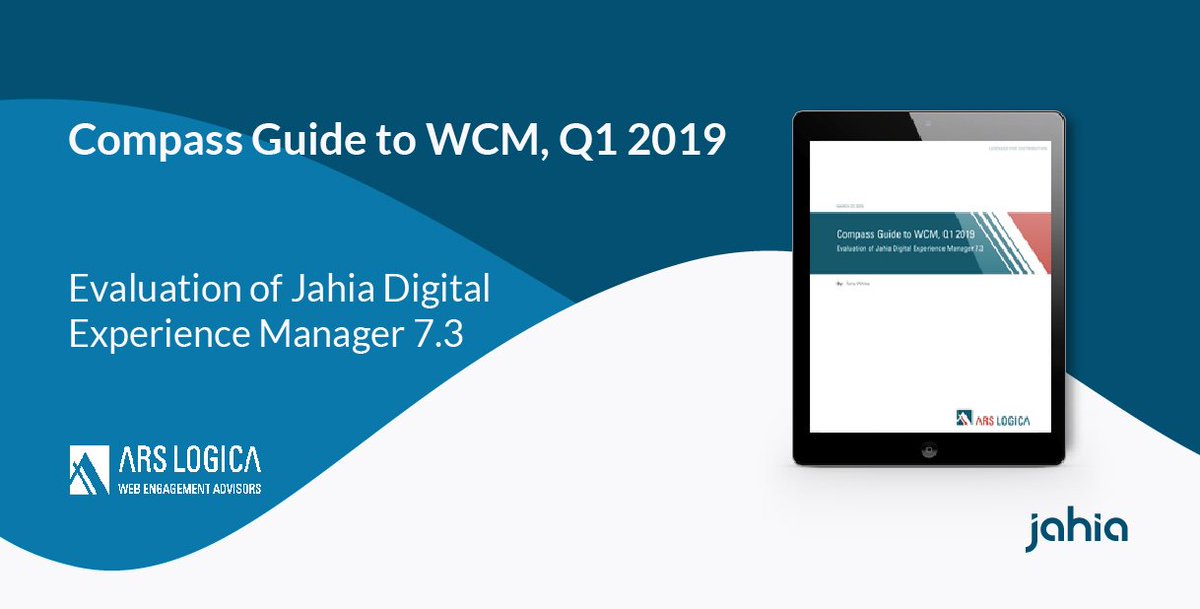 Since the 1990s, Ars Logica founder and industry analyst Tony White has kept close tabs on the WCM market. Recently, Ars Logica issued the Compass Guide to WCM, Q1 2019. Get the report now to know about the WCM market! jahia.com/wcm-report-2019