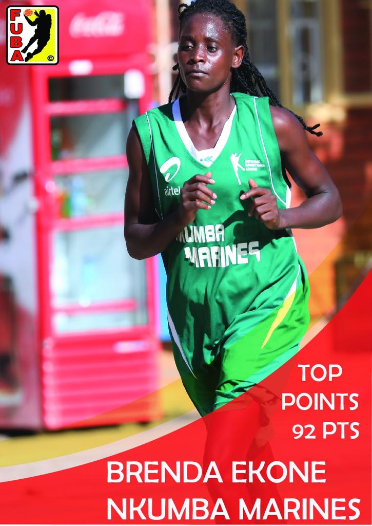 FubaBasketball's tweet photo. #NBLstats
Brenda Erone (MVP 2018 regular season) of Nkumba marines is currently leading the Points Chart for the ladies with 92 points after 4 games ahead of:
>Jamila Nansikombi of @jkldolphins 61pts
>Ruth Atuheire of @A1ChallengeClub 52 pts.
cc:@aakatabi @kratos_bball https://t.co/52NszxpzUk