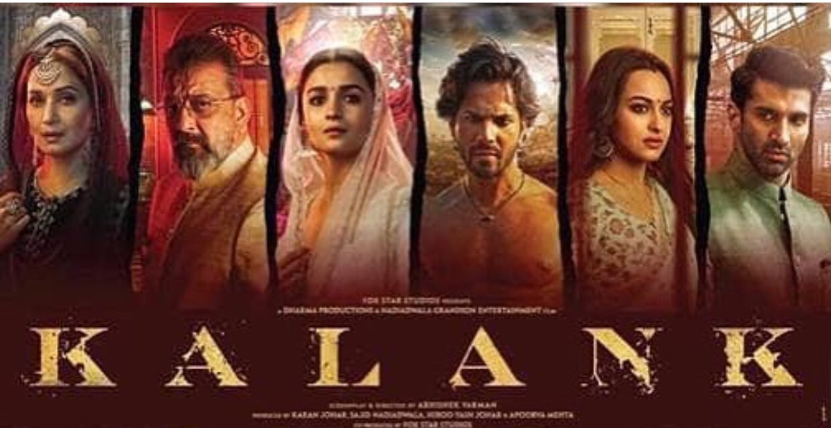 Kalank filmi İmbd’de 10 üzerinden 3.7 puan alarak şok etti ! Film Hindistan’da beklentiyi karşılamadı.İzleyiciler iyi performansın kötü senaryo ile israf edildiğini dile getirdi.Kalank filmini izleyenlerin yorumlarını burada bekliyoruz 🎥 #kalank #AliaBhatt #VarunDhawan #sonakshi