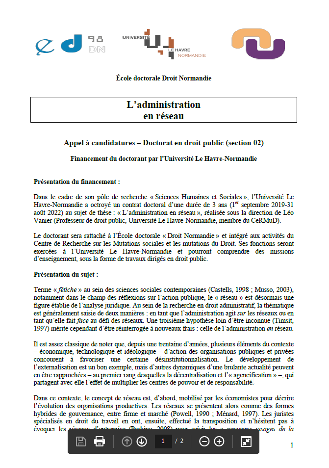 These Droit Public - Titre De La Thèse