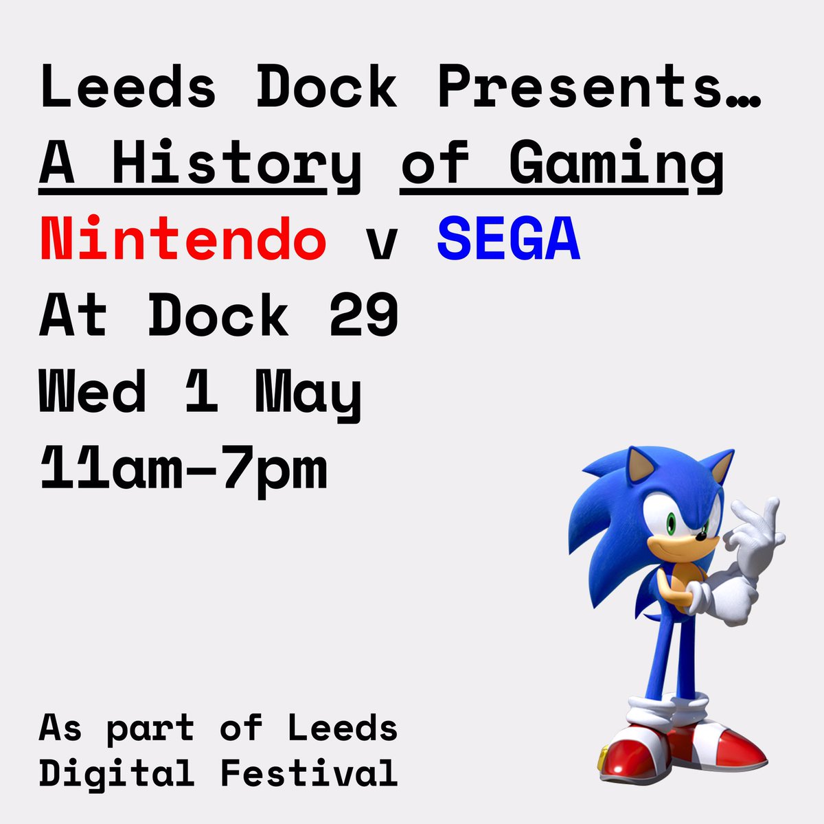 Tomorrow at Dock 29 on #LeedsDock as part of #LeedsDigi19 - the perfect opportunity for any retro gaming lovers to have a go on some old pieces!