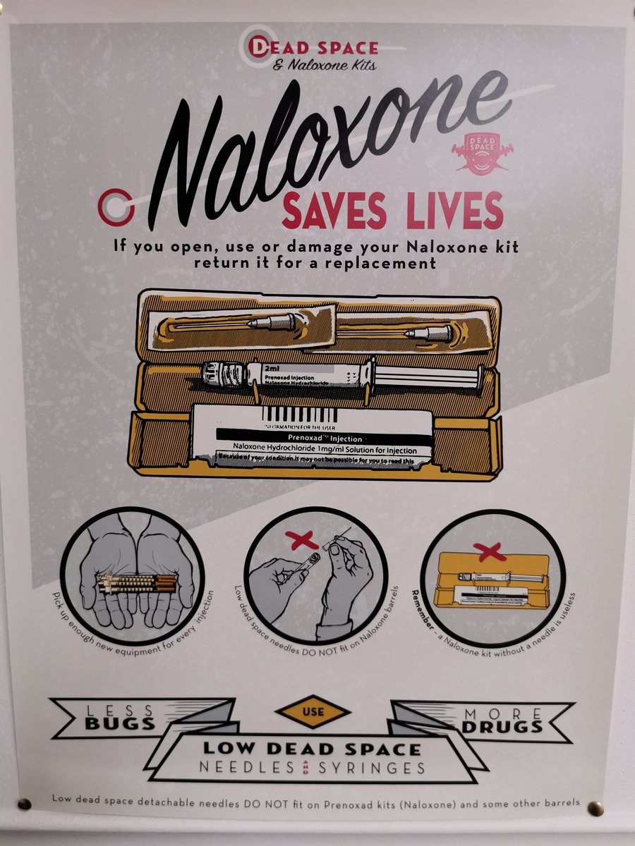 AlcDrugsAction's tweet photo. Another great poster from @reducingharm which will form part of our all year round campaign to increase #naloxone awareness and provide take home kits to those who need them. Please contact us if you want more info or if you need a kit #naloxonesaveslives #UndoOD https://t.co/zChJnLcdwe