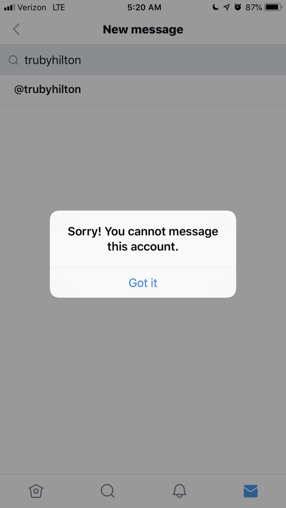 CMSLITTLE's tweet photo. @TrubyHilton I can’t message you back, here’s a pic of the message I get. Open to any remedies to get this resolved. https://t.co/3xx8ZsEioK