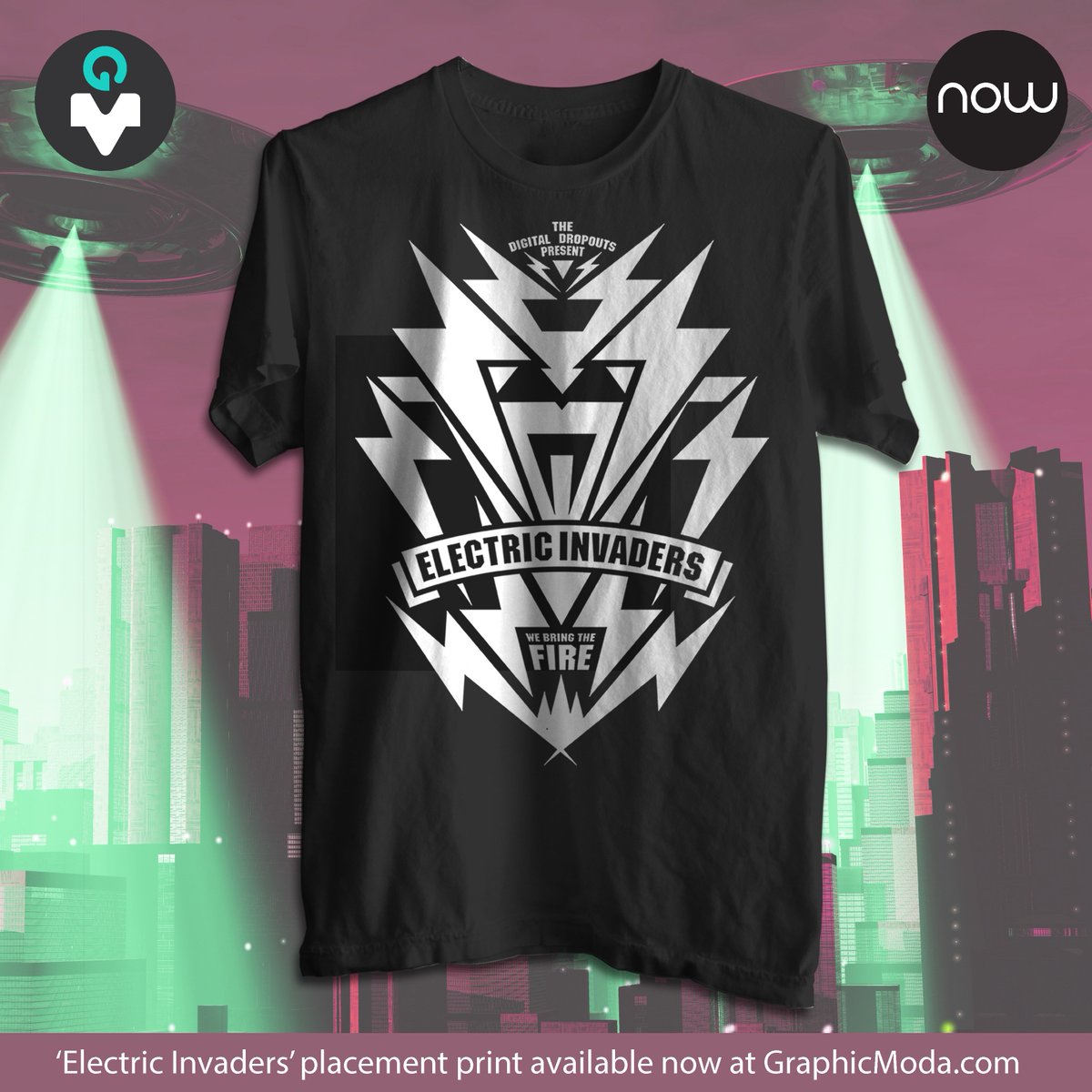 They're here...!

The Digital Dropouts Present:
ELECTRIC INVADERS

Available to BUY NOW at graphicmoda.com/designs/electr…

#fashionprintpassion #tshirtgraphic #teeshirtdesigner #rocktshirt #DJtshirt #graphicdesign #scifi #fashionprint #menswearclothing #menswear #lightningbolt