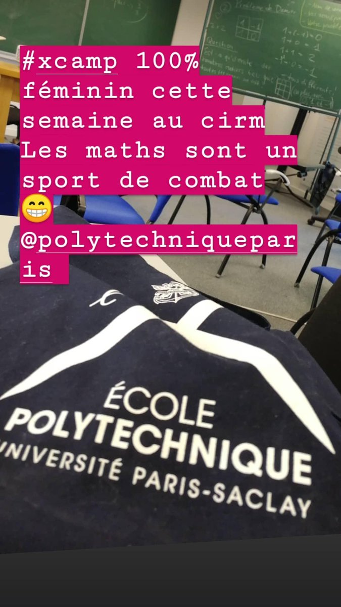 _CIRM's tweet image. #xcamp #mathc2+ #cordeesdelareussite #women #xtalents @Polytechnique @EducationFrance @Asso_Animath 🥊