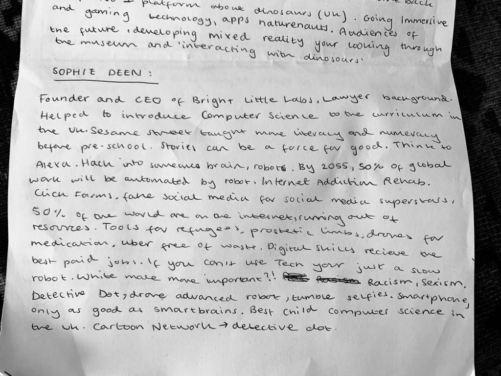 lovelacedigi's tweet image. 🤯 by the passion and enthusiasm displayed by @celenafern @gbencci @Sophie_Deen @jesswade 💥..thank you for making a difference 🙏 

Here’s a snapshot of the future of tech &amp;amp; learning, through the eyes of a 13 y/o… 

#LovelaceDigital #YouEqualTech