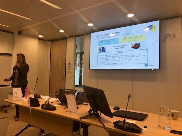 #CEN &amp; #CENELEC have several visibility projects, like a #standardization expert in China 🇨🇳 with Mrs Betty XU <a href="/IvSesec/">SESEC IV</a>, and one in India 🇮🇳 with @euprojectsesei3 <a href="/dineshcsharma71/">Dinesh C Sharma</a>, explains <a href="/InesBriard/">Ines Briard</a> @CenCenelecMPI during #Standardays